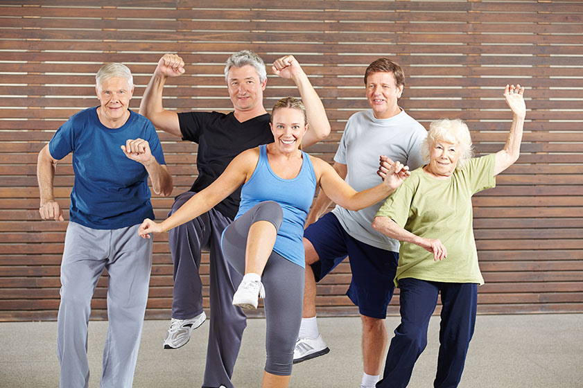 Seniors zumba class
